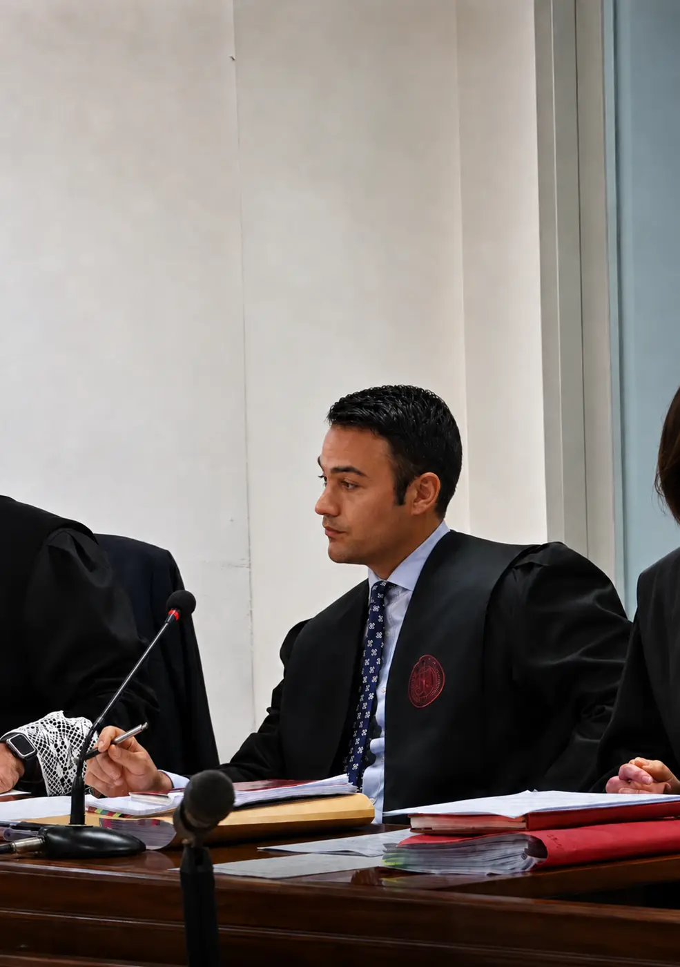 José Moreno Bernal, abogado penalista, en estrados durante un juicio oral